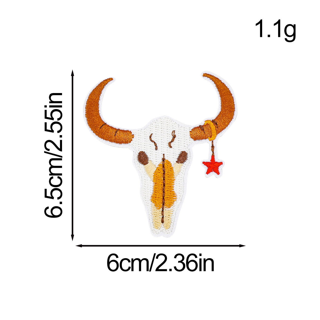 Wholesale Western patch yellow clothing accessories embroidery patch